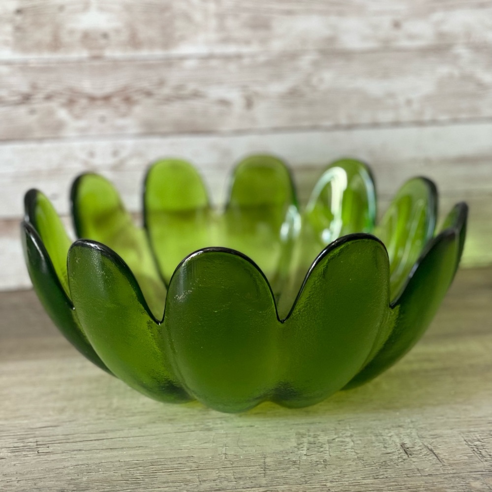 Indiana Green Glass Bowl
